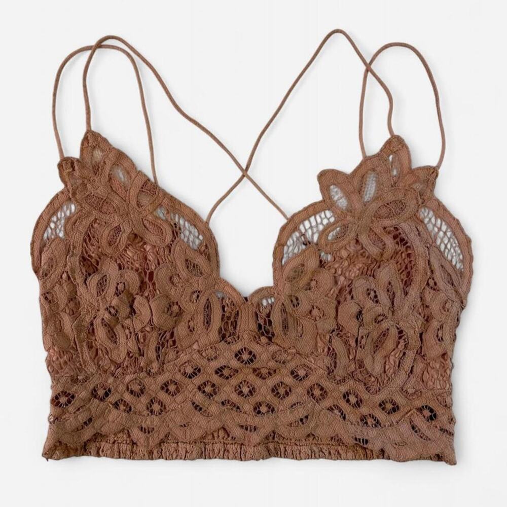 Free People Adella Lace Bralette LG